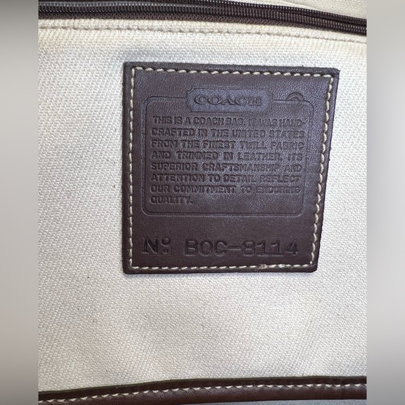 Coach Vintage Chic Cream and Brown crossbody 2000 8114 Hippie Flap EUC Y2K - Picture 3 of 7